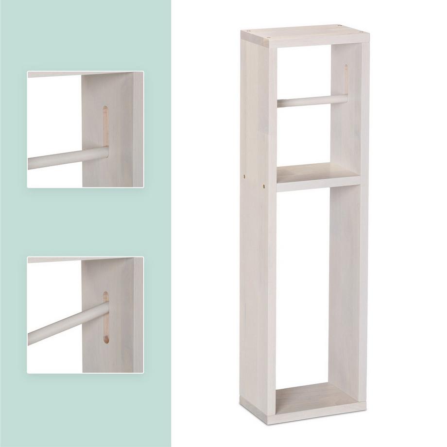 Northix Porta carta igienica bianco vintage  