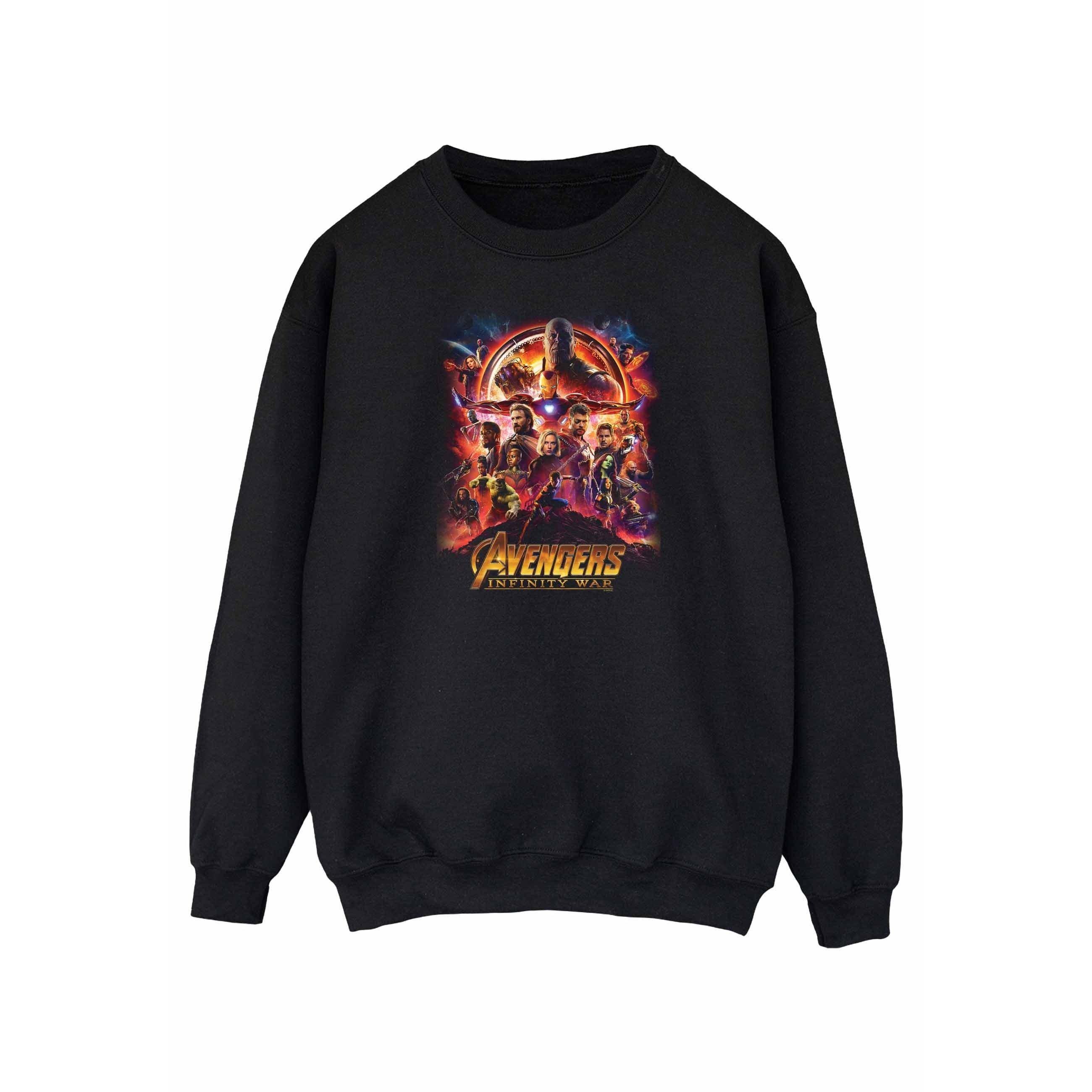 Image of Avengers Infinity War Movie Poster Sweatshirt Damen Schwarz S