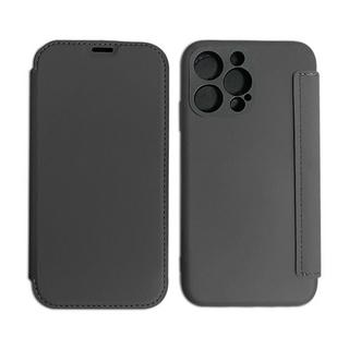 mobileup  FlipCase in Lederoptik iPhone 13 Pro - Black 