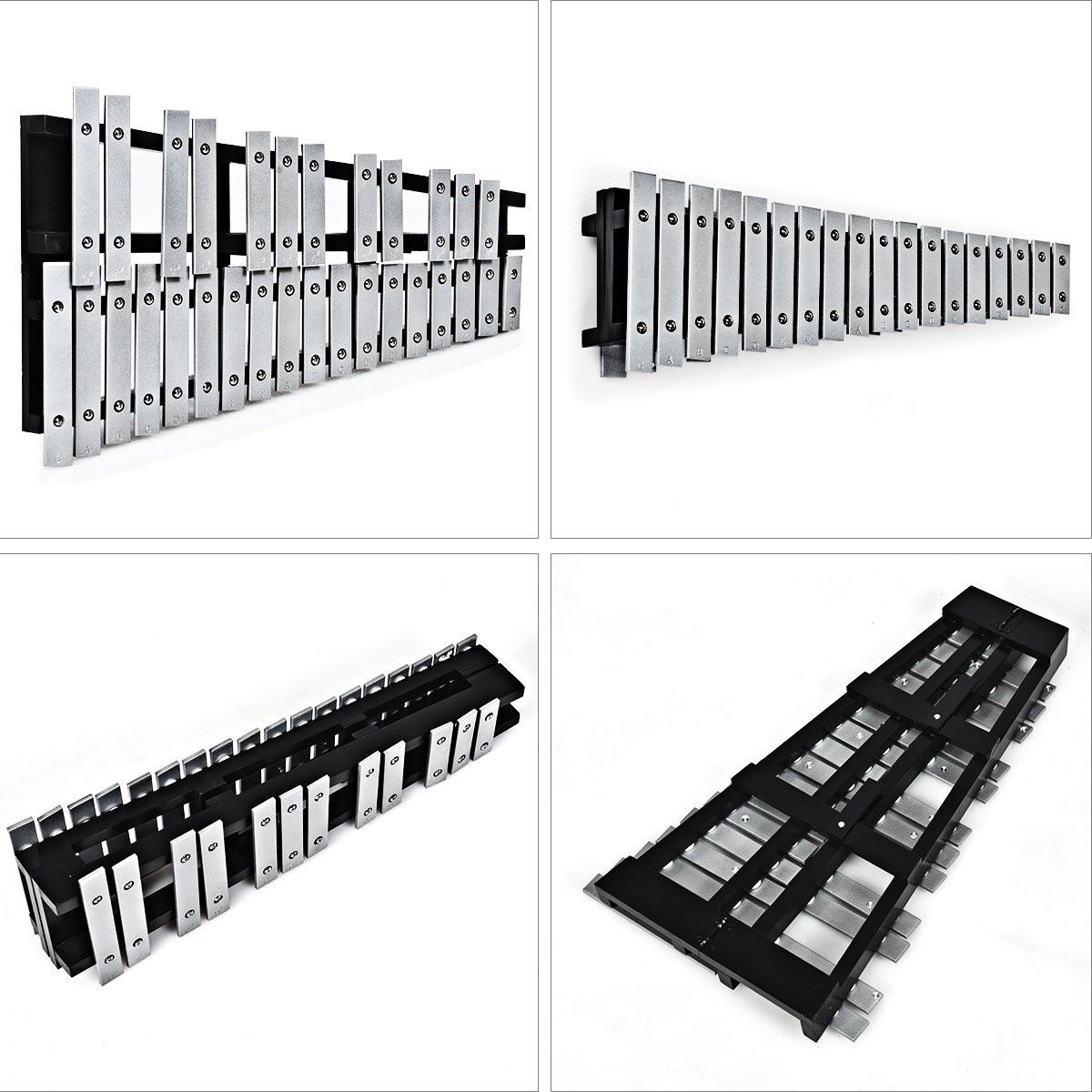 Northix  Glockenspiel a percussione manuale, xilofono con bacchette, borsa per il trasporto, 30 note 