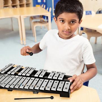 Handpercussion Glockenspiel Xylophon mit Schlägel Tragetasche 30 Noten