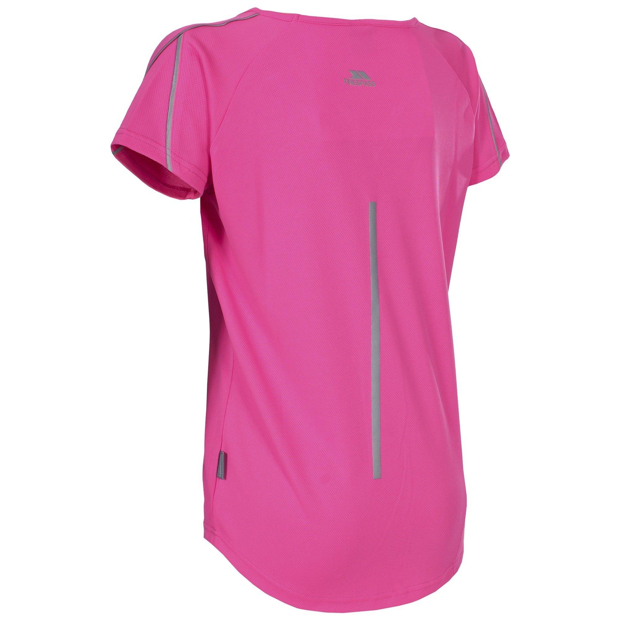 Image of Tshirt Gliding Mit Vausschnitt, Kurzarm Damen Pink XS