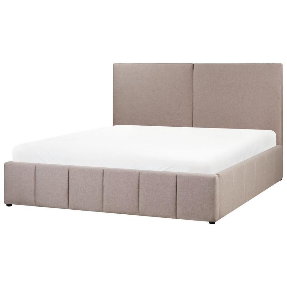 Beliani Letto contenitore en Tessuto  CASTELNAVET  