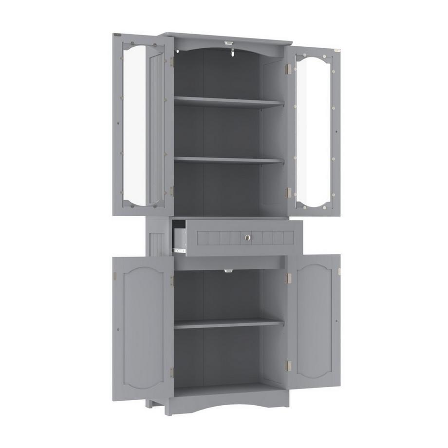 Northix Mobiletto da bagno con ante in vetro  