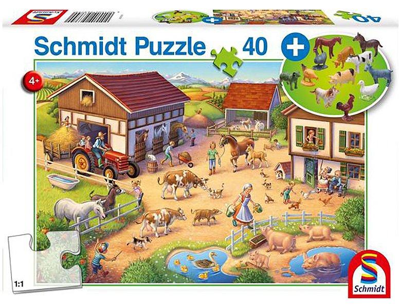 Image of Puzzle Lustiger Bauernhof inkl. Figuren (40Teile)