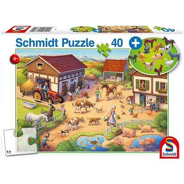 Puzzle Lustiger Bauernhof inkl. Figuren (40Teile)