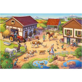 Schmidt  Puzzle Lustiger Bauernhof inkl. Figuren (40Teile) 