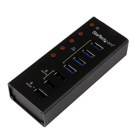 STARTECH  4PT USB3 HUB PLUS 3 CHARGE PTS 