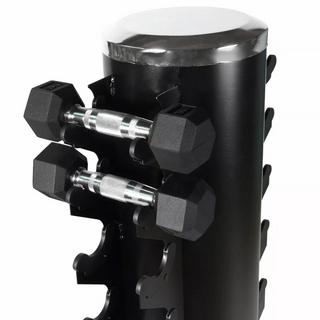 GladiatorFit  Vertikales Stahlablagegestell 125cm für 10 Paar GladiatorFit-Hanteln 