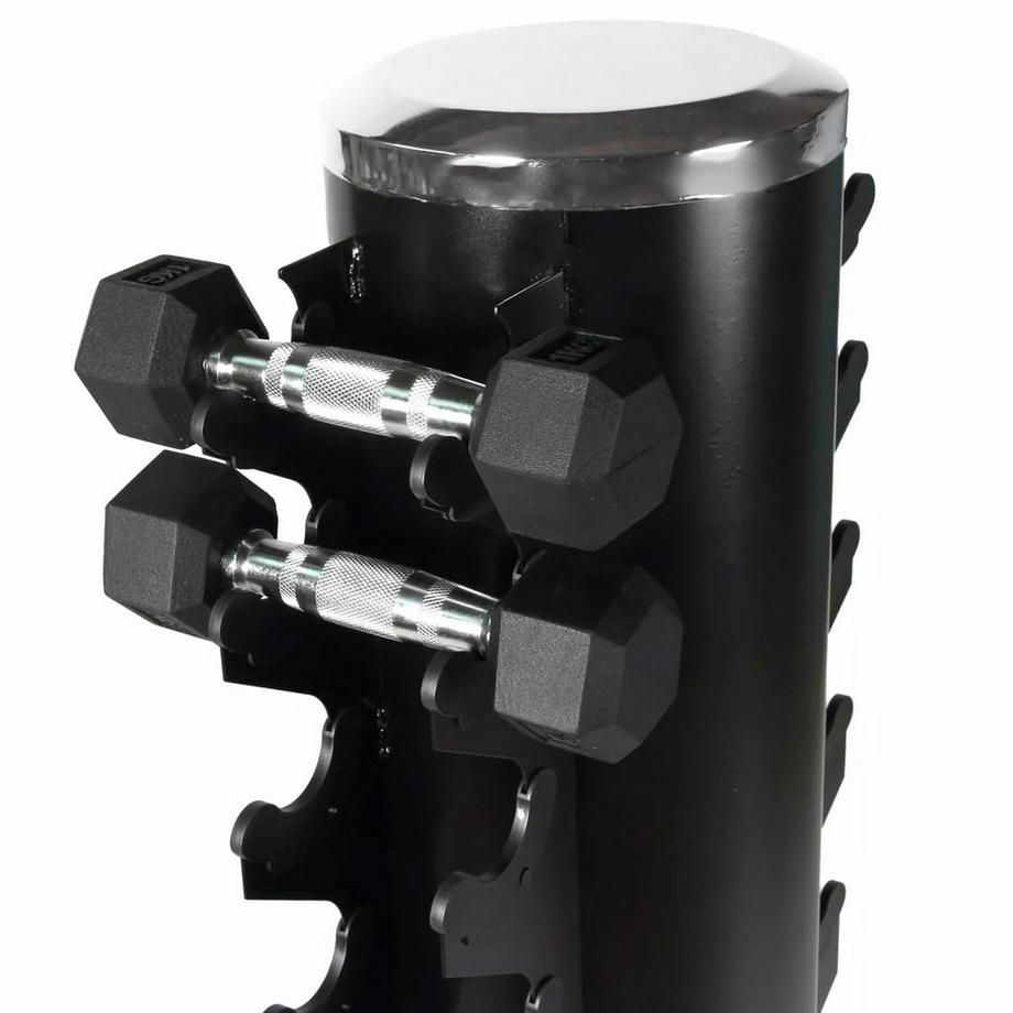 GladiatorFit  Portaoggetti verticale in acciaio da 125 cm per 10 paia di manubri GladiatorFit 