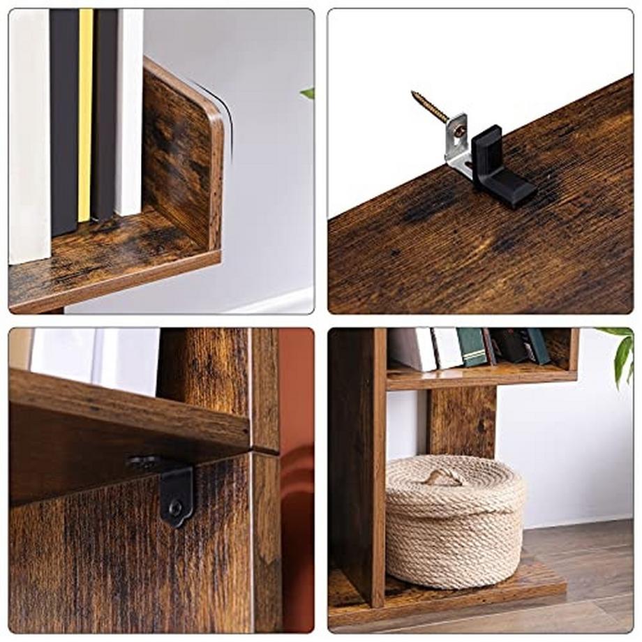 Pricenet Baumförmiges Bücherregal mit 13 Fächern, rustikales Braun  