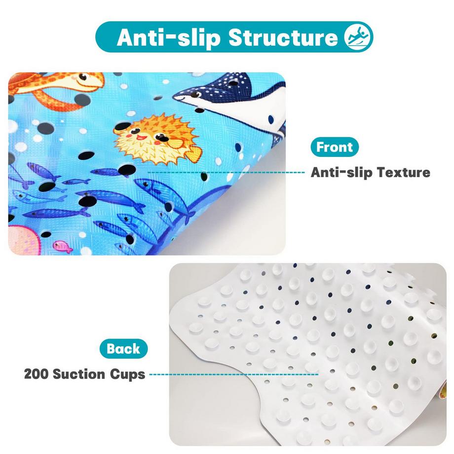 Activity-board  Badematte für Kinder, rutschfeste Duschmatte 