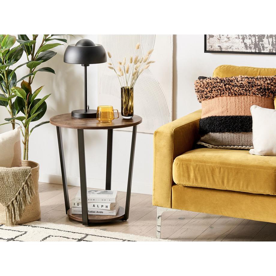 Beliani Beistelltisch aus MDF-Platte Industriell ORICK  