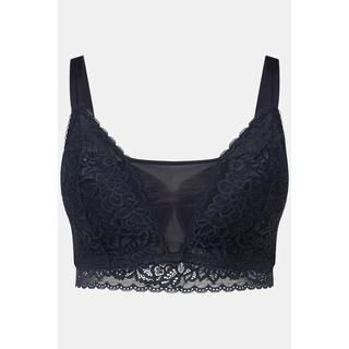 Ulla Popken  Bralette sans armatures, bonnets souples et dentelle. Bonnet C-D. 