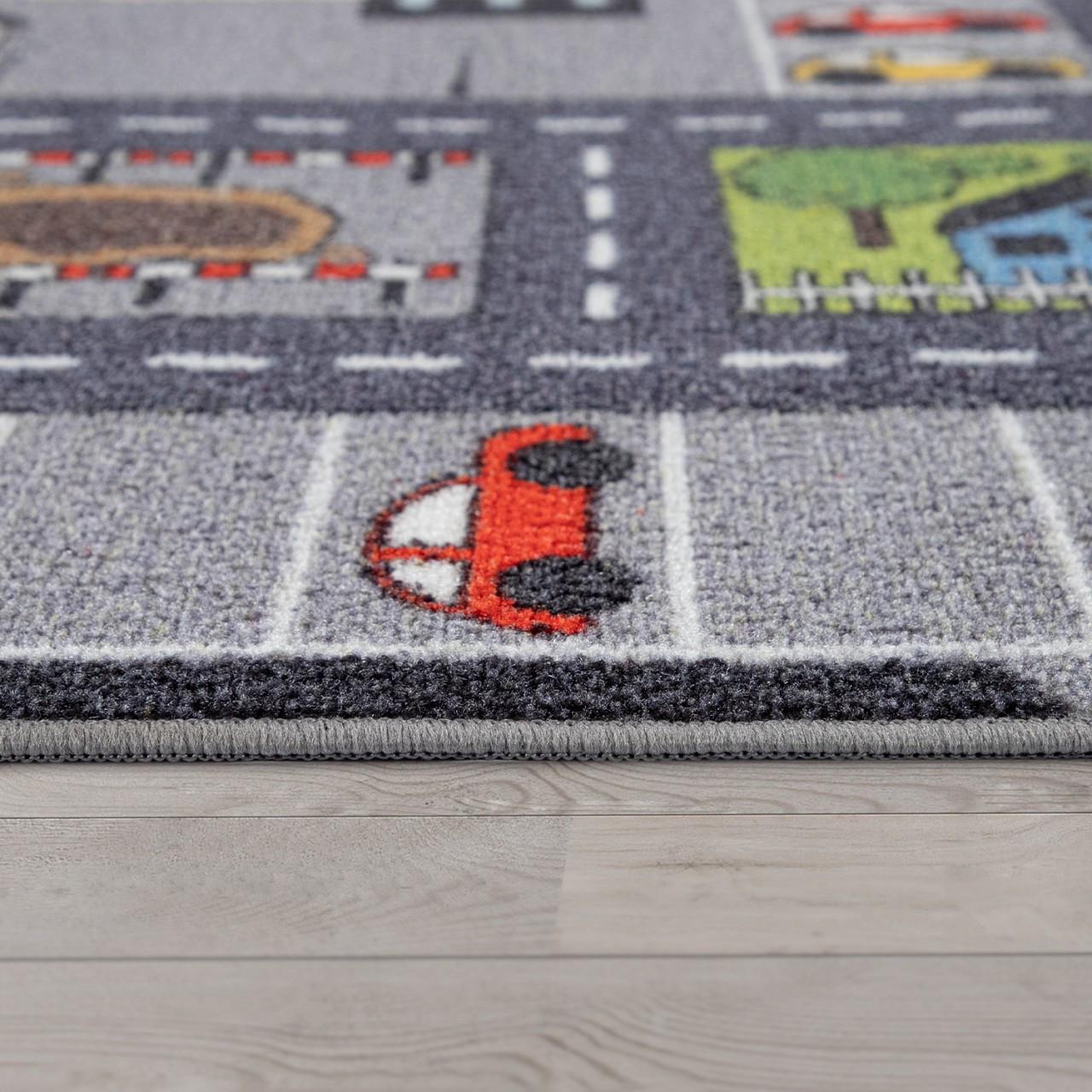Paco Home Carpet de tapis pour enfants voiture de chambre jouer au tapis  