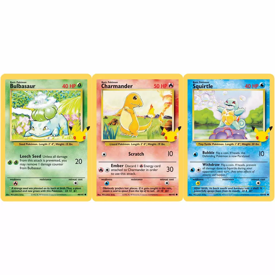 Pokémon - 25th Anniversary Kanto Starters 3 Pack Jumbo Promos - EN, Multicolor