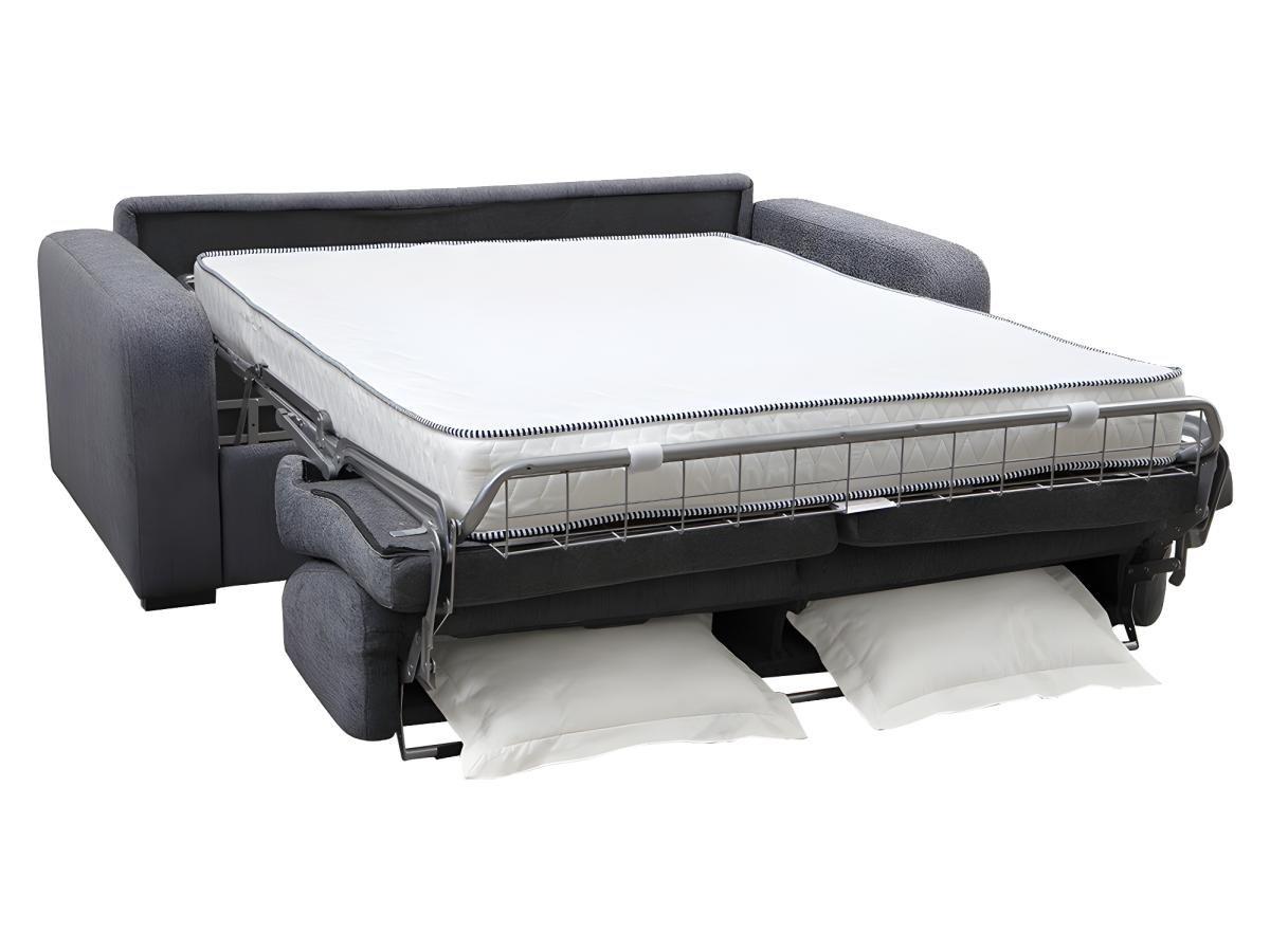 Vente-unique Canapé 3 places conible express en tissu BEVIS Matelas  