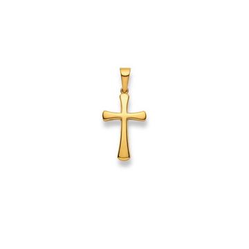 Anhänger Kreuz Gelbgold 750, 25x12mm