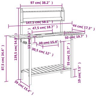 VidaXL Pflanztisch holz  