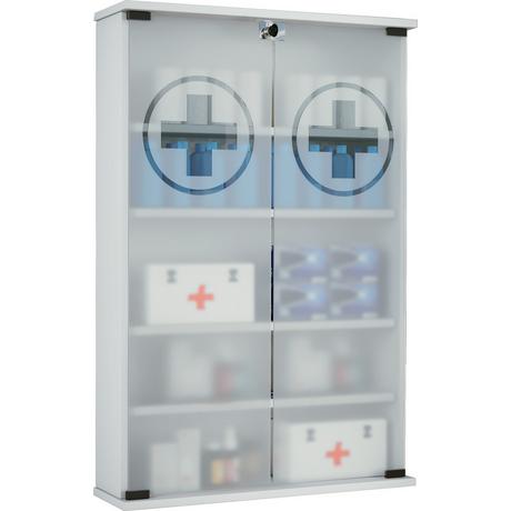 VCM Medizinschrank Arzneischrank Apothekerschrank Wand Schrank abschließbar Janula  