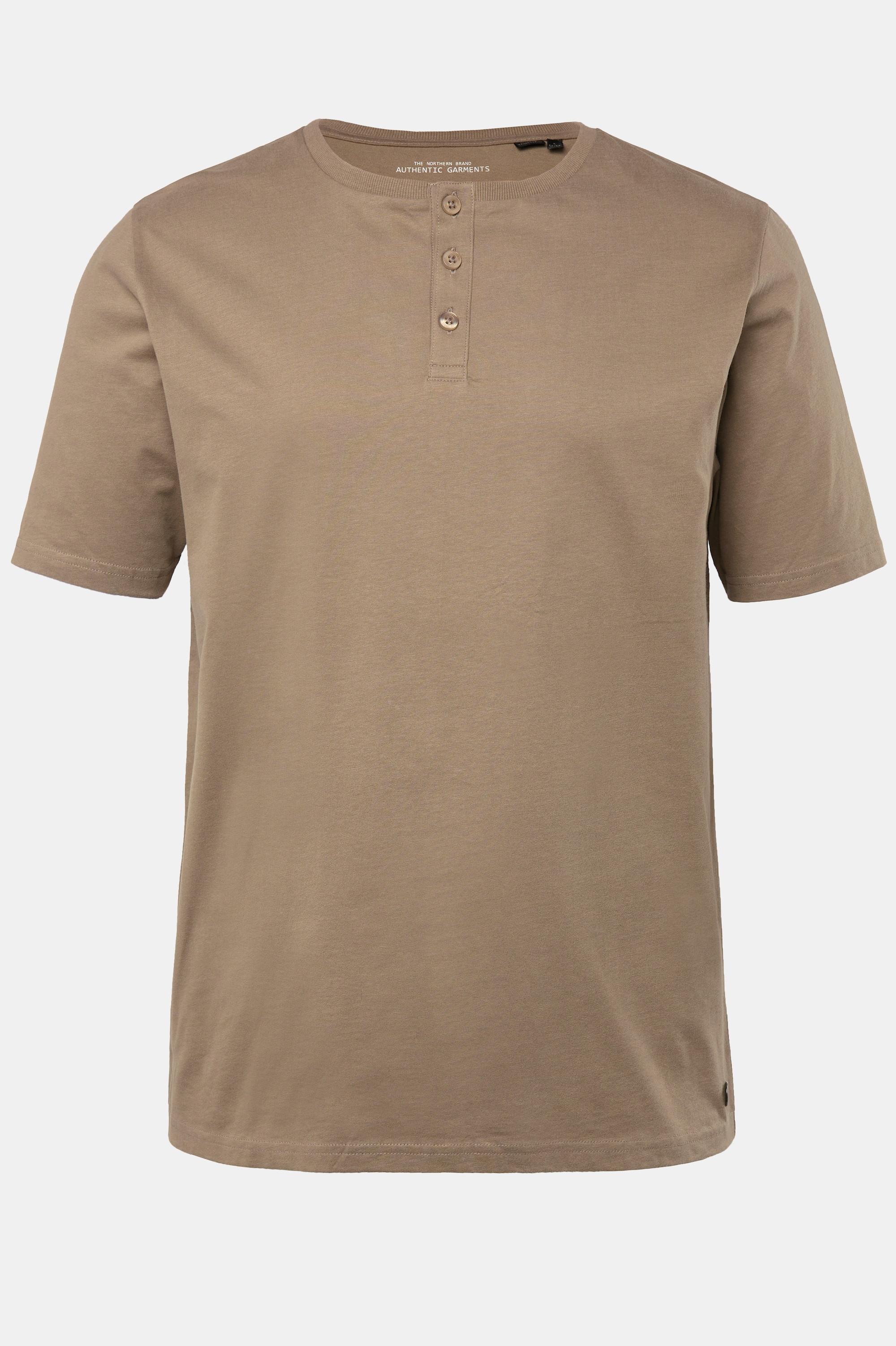 JP1880  T-shirt Henley, collection Basic. Manches courtes et patte de boutonnage 