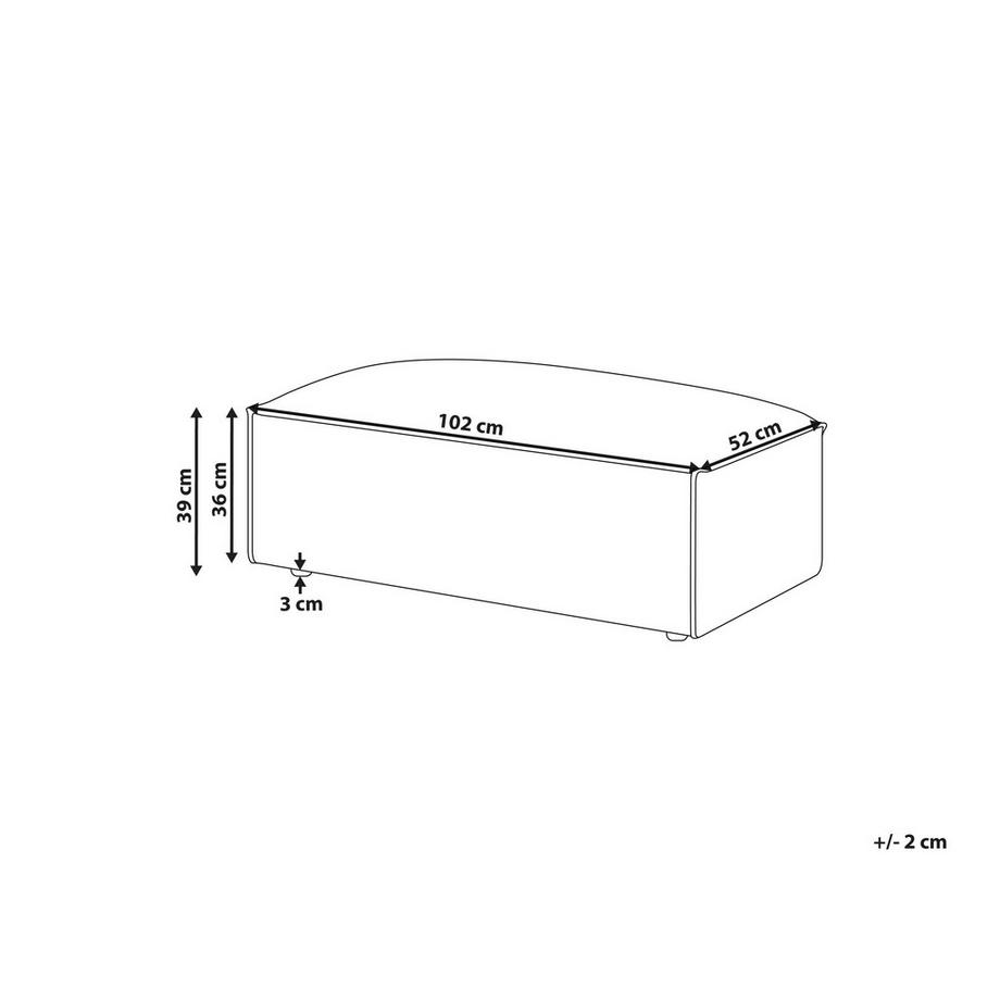 Beliani Ottomane aus Samtstoff Skandinavisch HELLNAR  