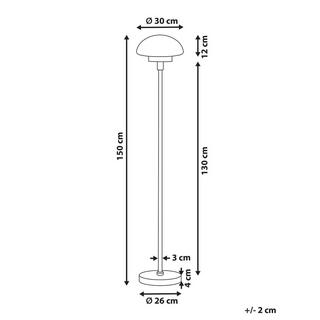 Beliani Lampadaire en Métal Rétro MINIJA  