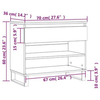 VidaXL Schuhschrank holzwerkstoff  