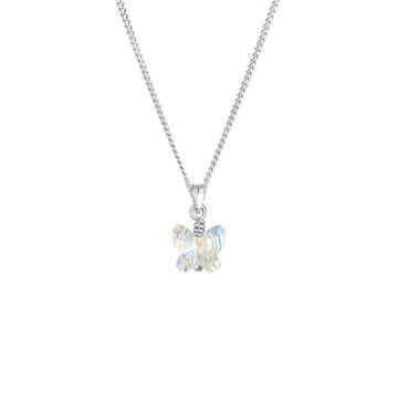 Collier Enfants Pendentif Papillon Étincelant Avec Cristal