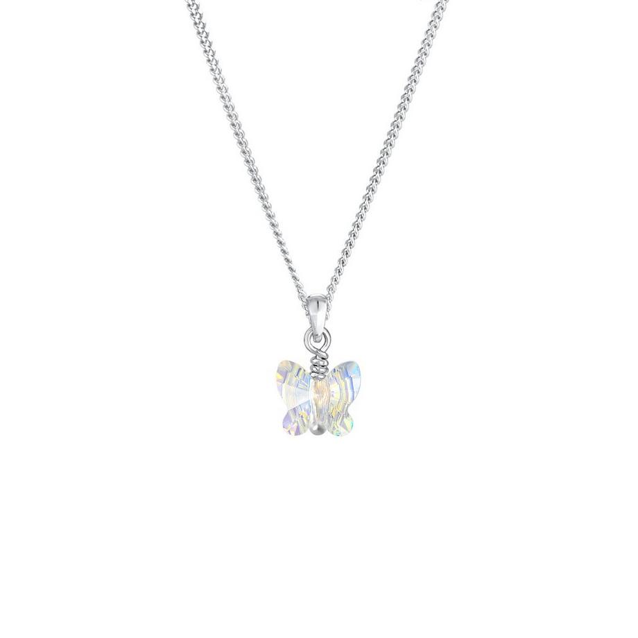 Collier Enfants Pendentif Papillon Étincelant Avec Cristal