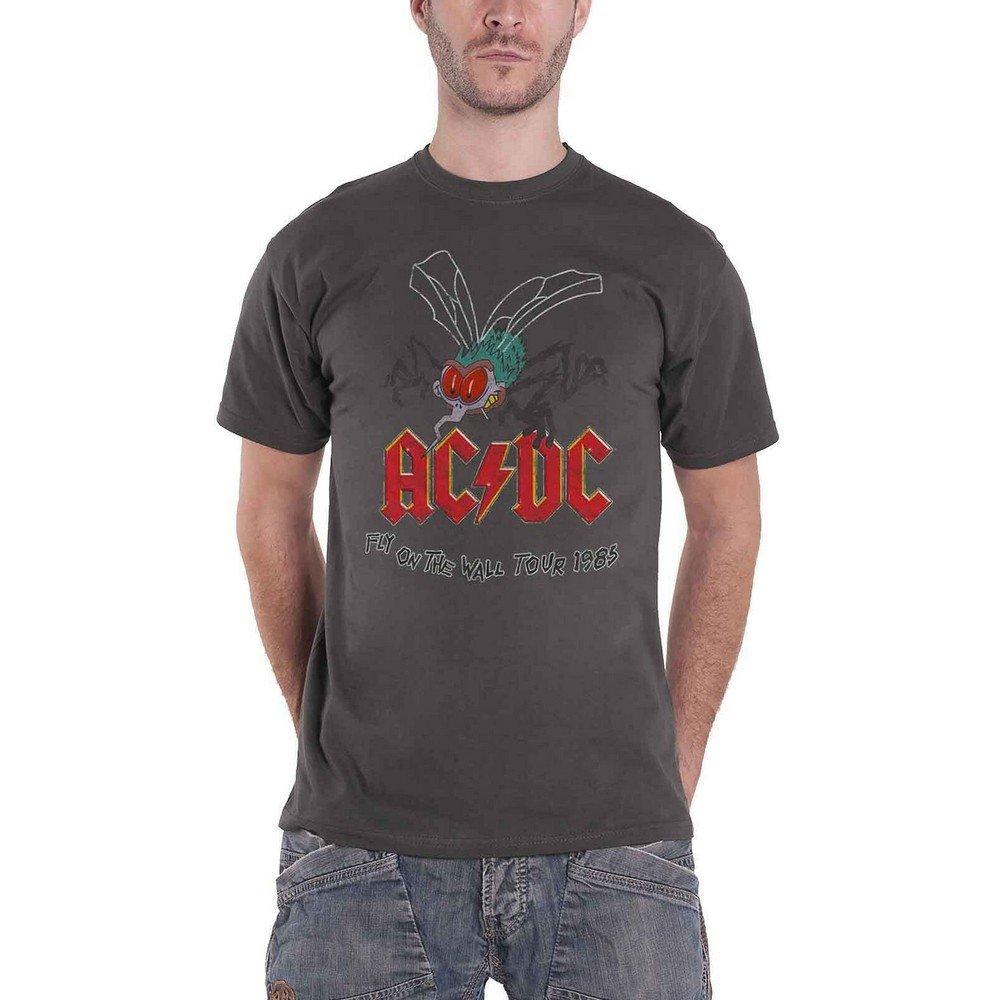 Image of Acdc Fly On The Wall Tshirt Damen Grau M