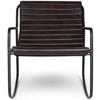 mutoni Rocking chair cuir Karisma noir  