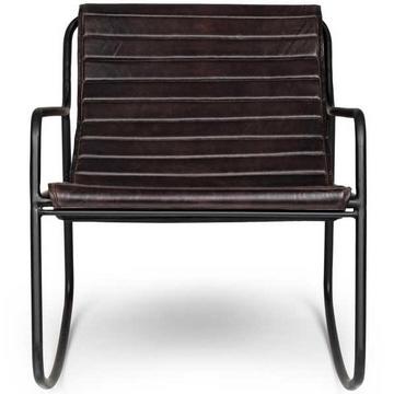 Rocking chair cuir Karisma noir