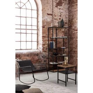 mutoni Rocking chair cuir Karisma noir  