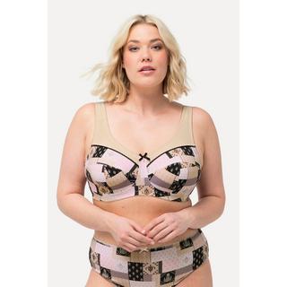 Ulla Popken  Reggiseno sostenitivo senza ferretto con mix di fantasie e coppa C-F 