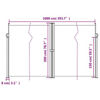 VidaXL Auvent latéral rétractable  