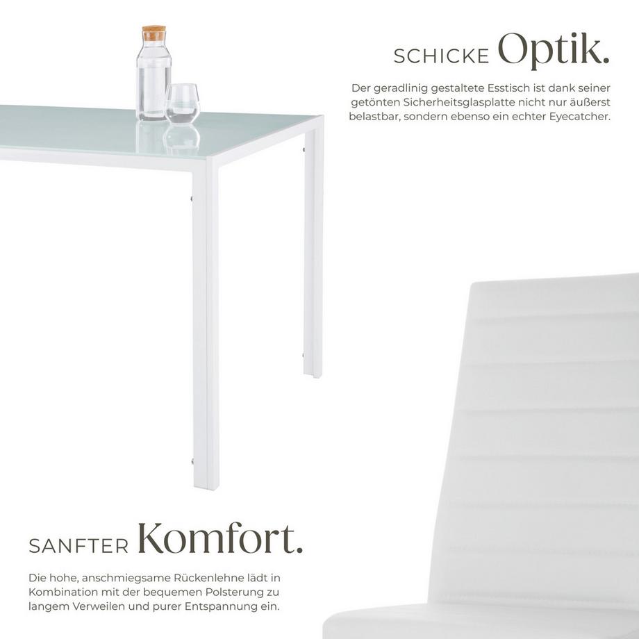 Tectake Set di mobili per sala da pranzo Brandeburgo 7 pezzi  