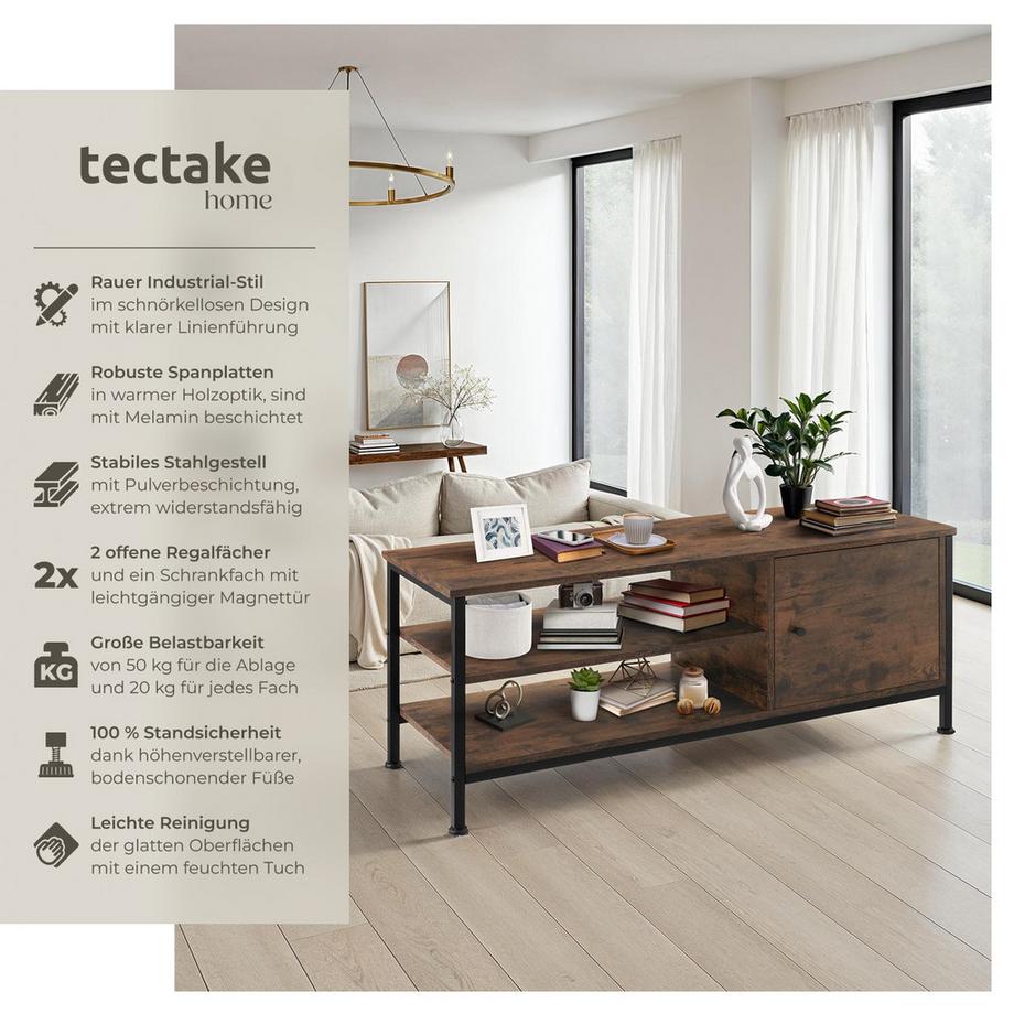 Tectake Mobile TV Durban stile industriale  