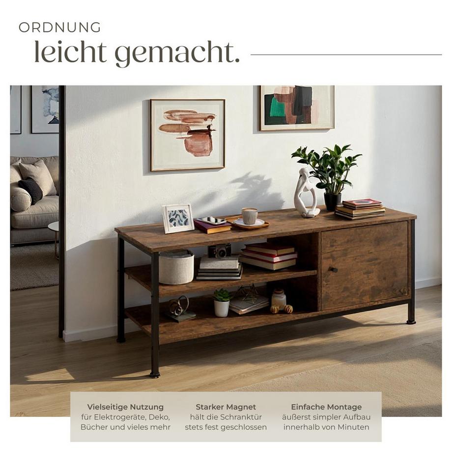 Tectake Mobile TV Durban stile industriale  