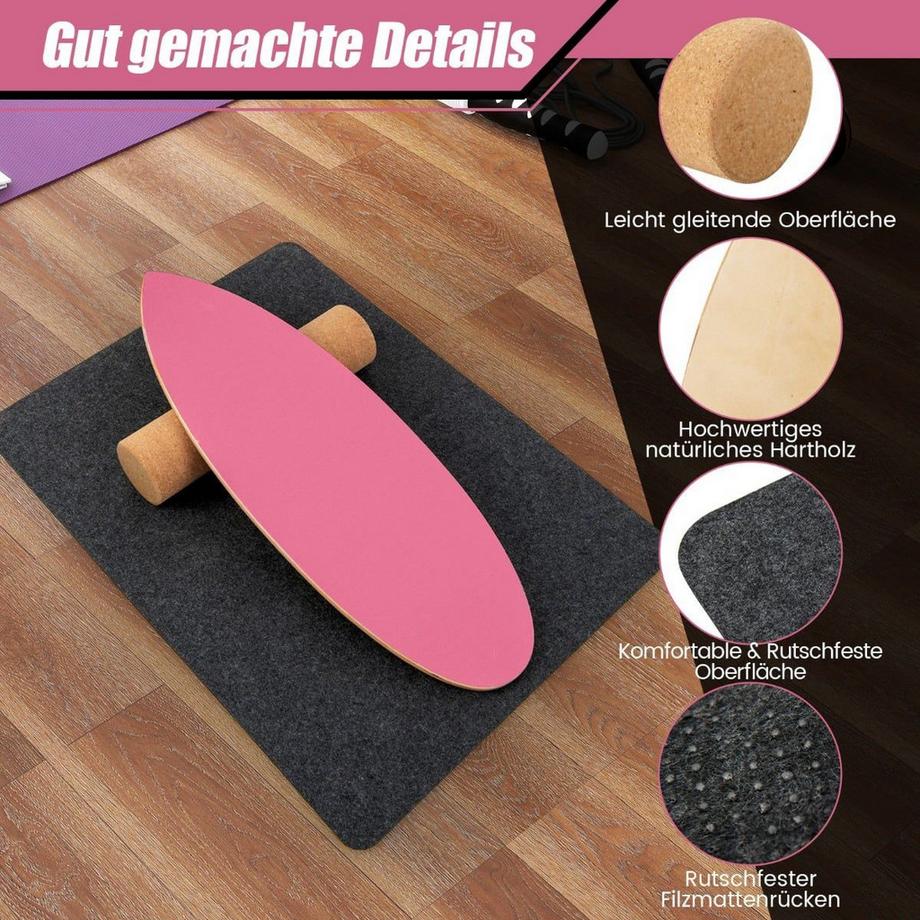 Northix  Set Balance Board con rullo in sughero 