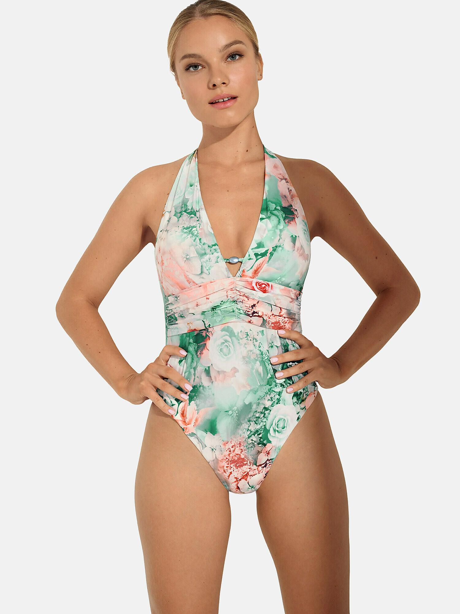 Image of Einteiliger Neckholder-bikini Mit Vorgeformtem Rückenteil Ohne Bügel Japan Unisex Grün D/42