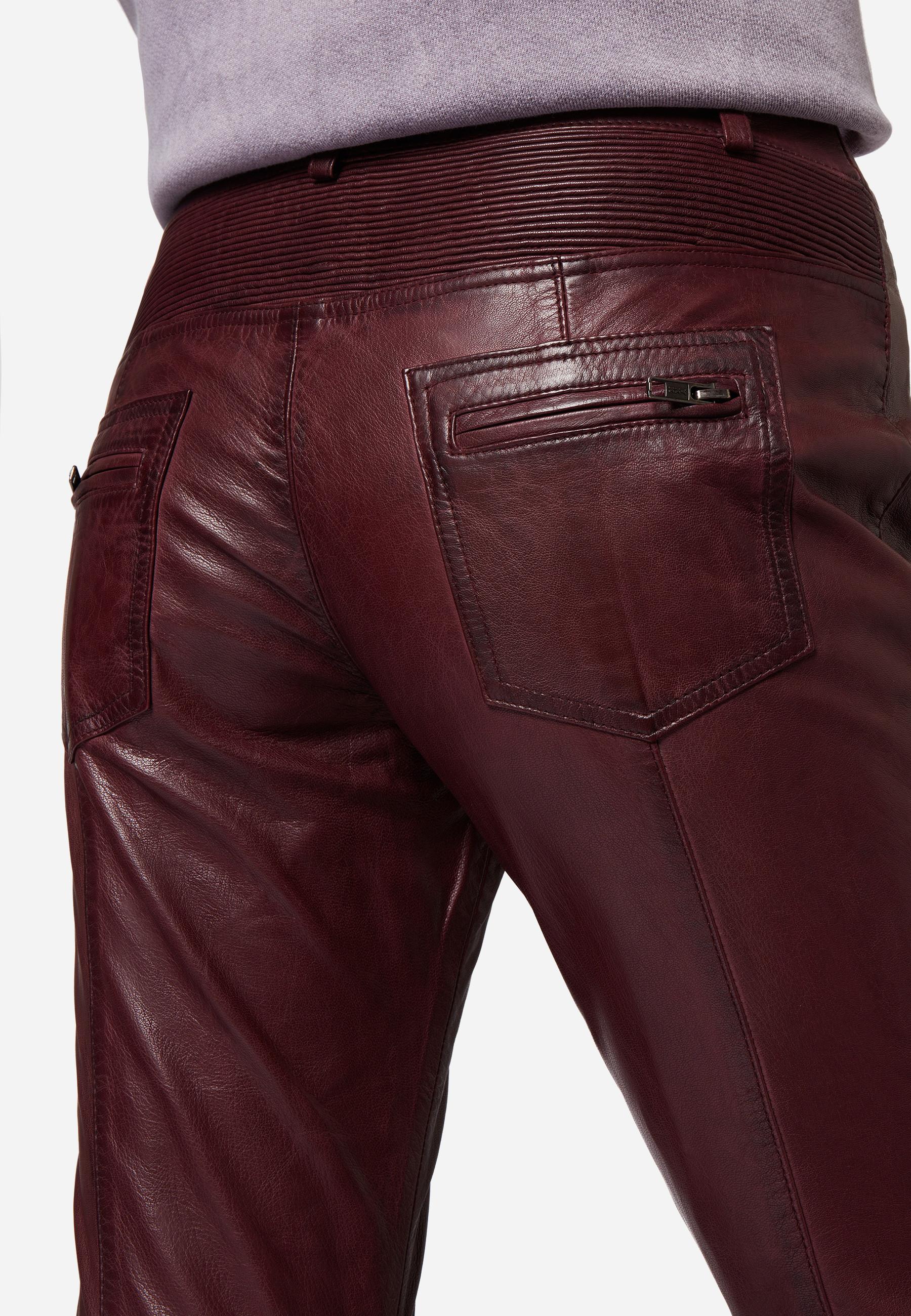 RICANO  Pantalon en cuir  Donna, avec éléments de biker 