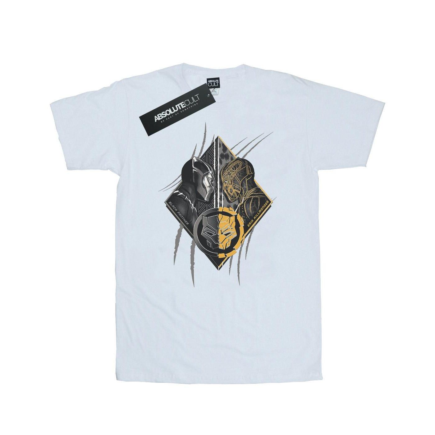 Image of Black Panther Vs Killmonger Tshirt Herren Weiss XXL