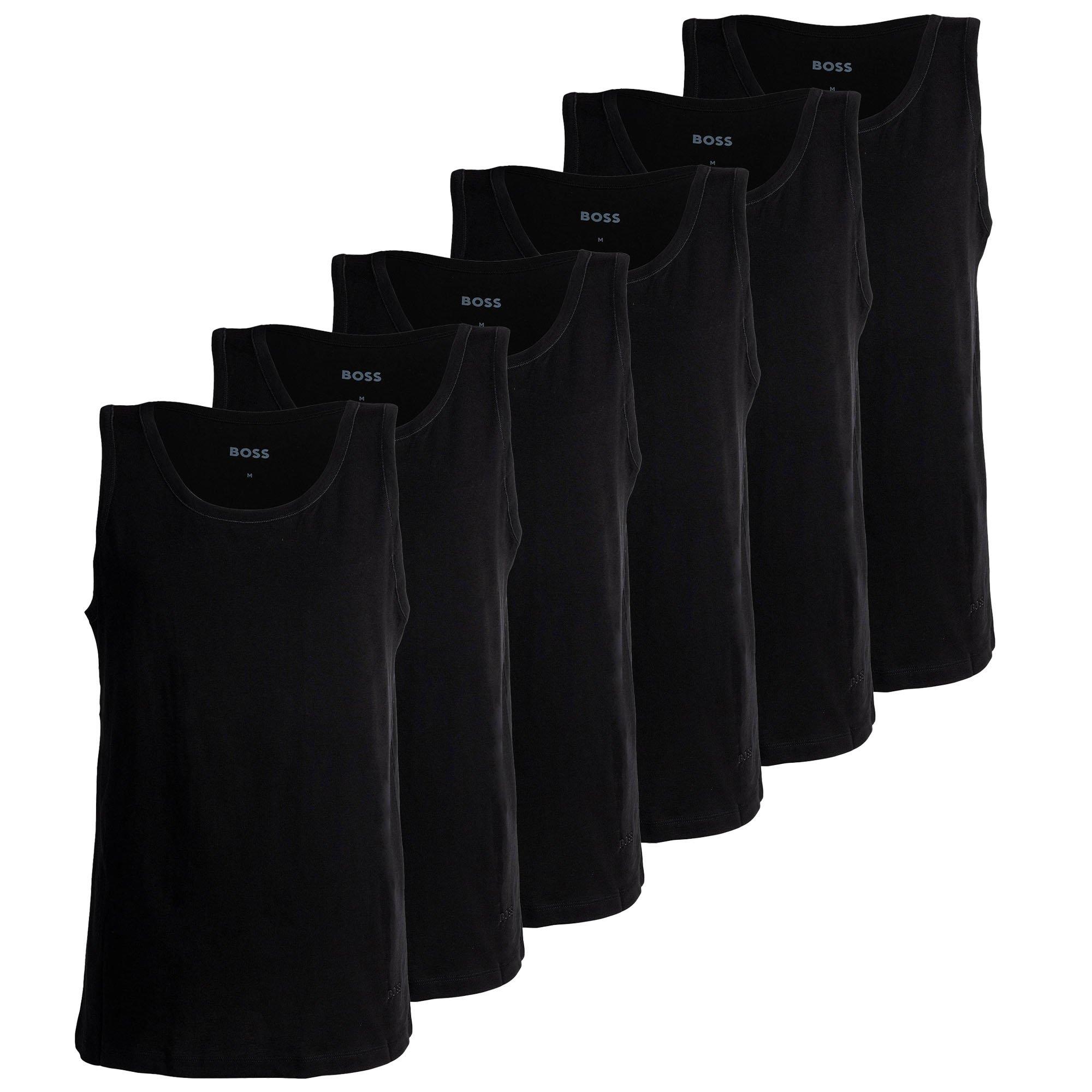 Image of Tank Top, 6er Pack - Unterhemd Herren Schwarz M