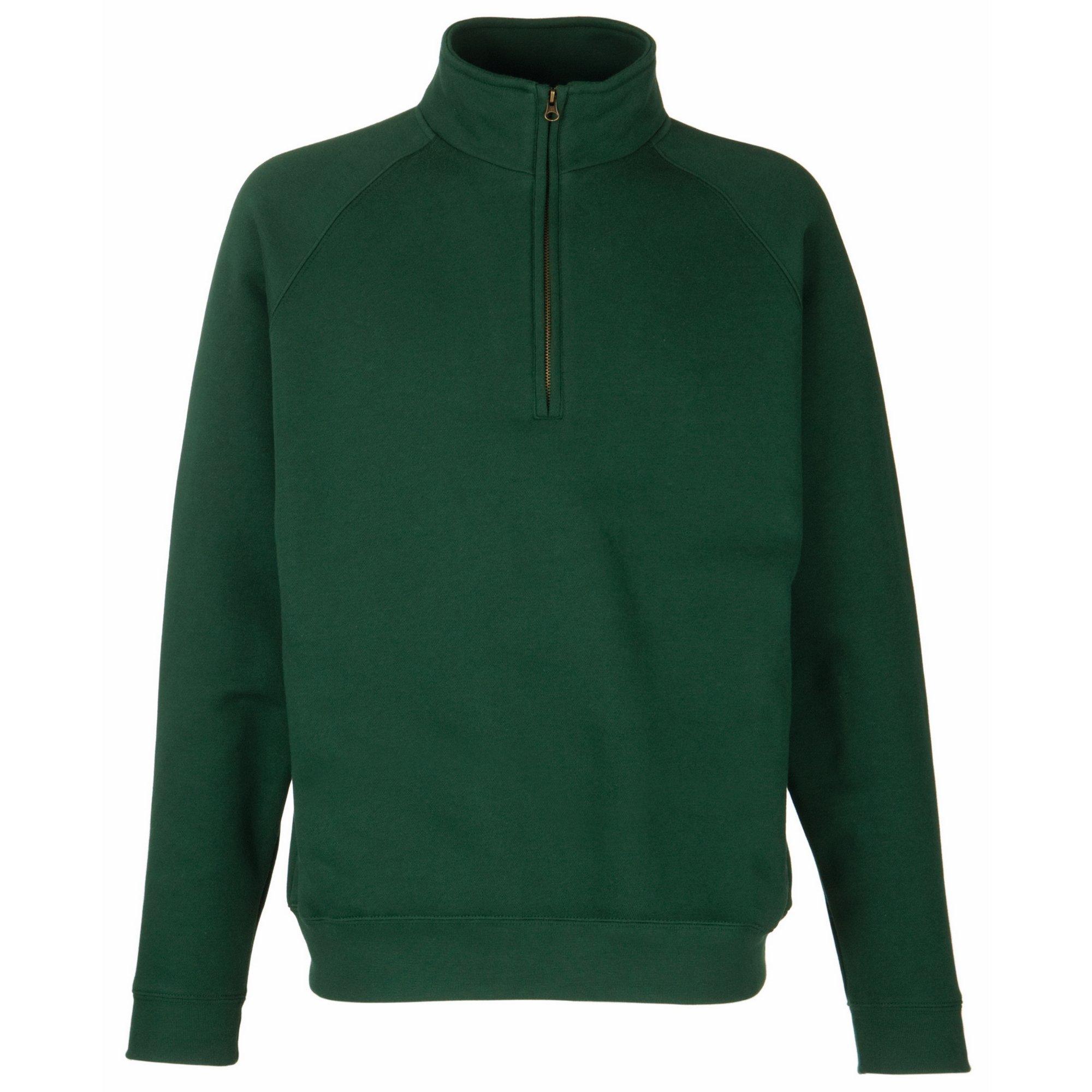 Image of Zip Neck Sweatshirt Herren Grün S
