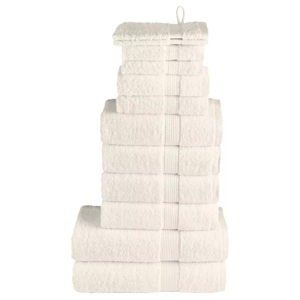 vidaXL Ensemble de serviettes de qualité supérieure SOLUND 12pcs crème