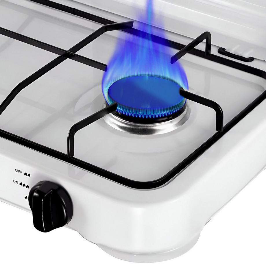 Avizar  2-Flammen-Gaskocher mit Deckel 