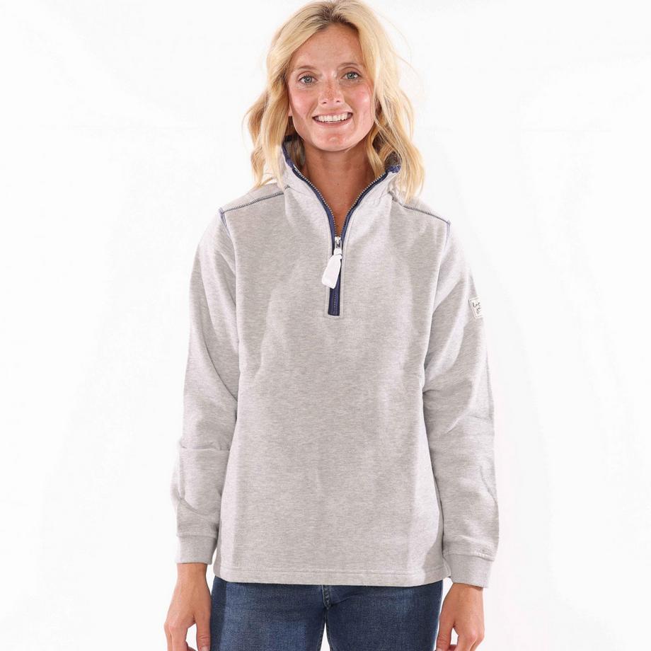 Sweatshirt  , mit kurzem Reißverschluss