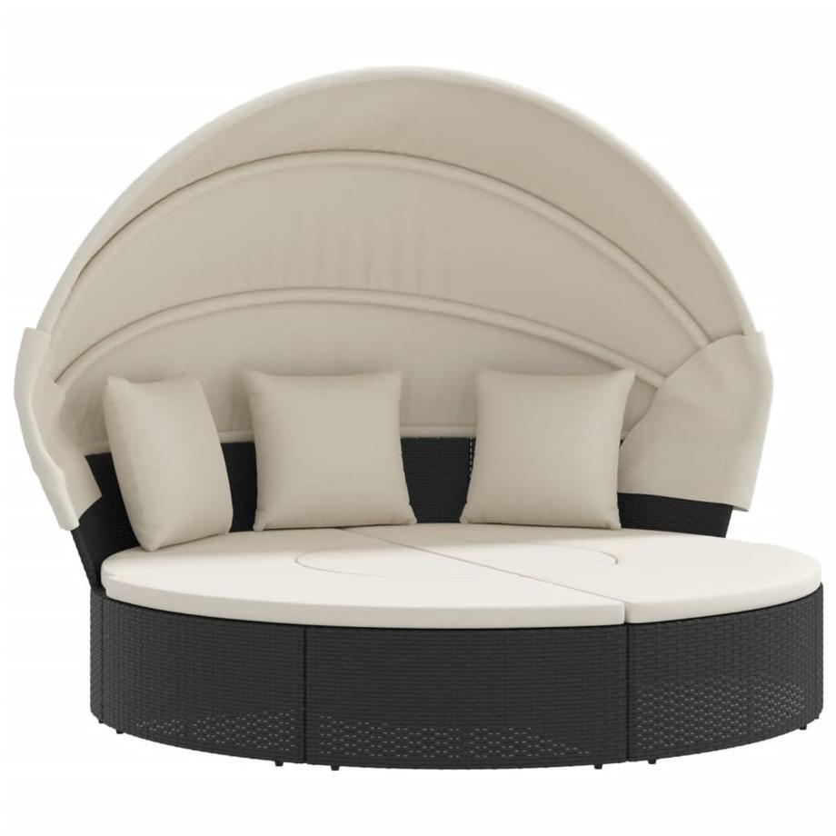 VidaXL  Lit de repos d'extérieur rotin synthétique 