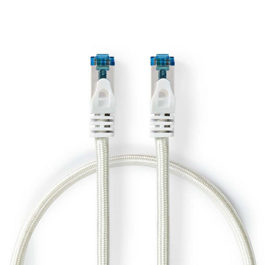 Nedis  Câble réseau CAT6a | S/FTP | RJ45 mâle | RJ45 mâle | 10.0 m | Snagless | Rond | Tressé / PVC | Argent | Boîte avec fenêtre couverte 